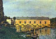 Alfred Sisley Maschinenhaus der Pumpe in Marly oil painting reproduction